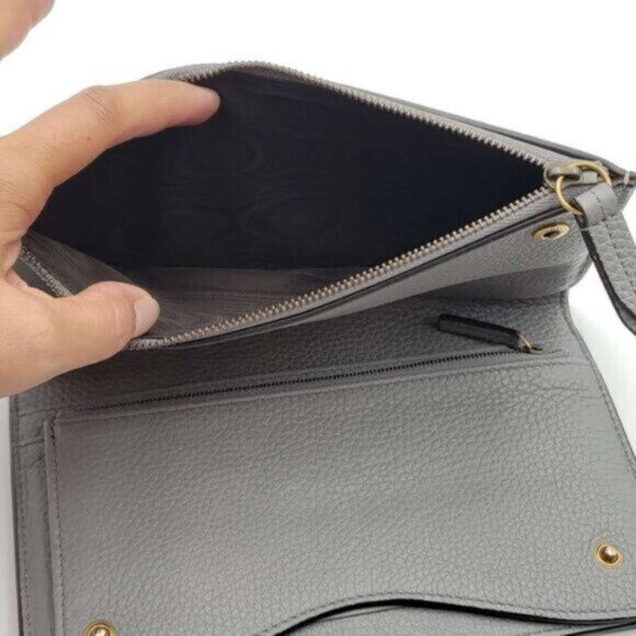 GUCCI Pink&Grey W/P Leather Clutch Bag 160-06302024 - Picture 9 of 14